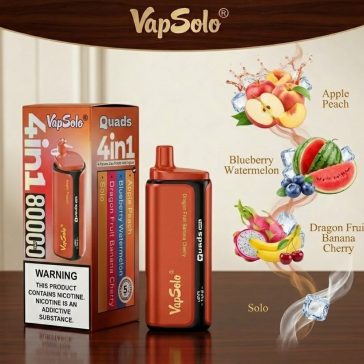   VapSolo Quads 80K /Apple Peach/Blueberry Watermelon/Dragon Fruit Banana Cherry/Solo/  5%